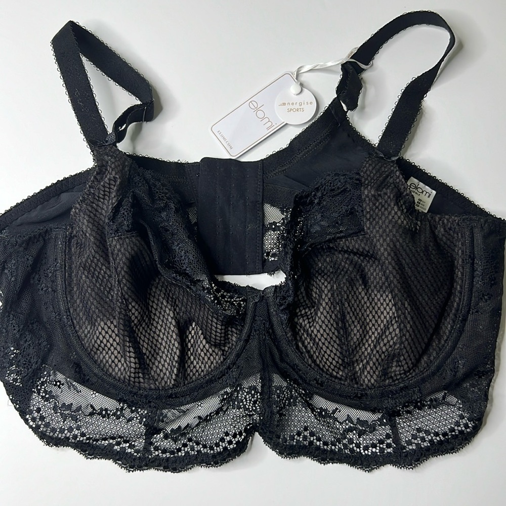 ELOMI CHARLEY SIDE SUPPORT PLUNGE BRA NWT size 40DDD